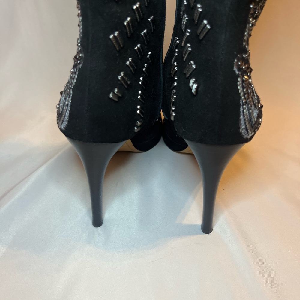 Sam Edelman Black Beaded Women's Melina Ankle Boots 8.5 - Picture 4 of 7